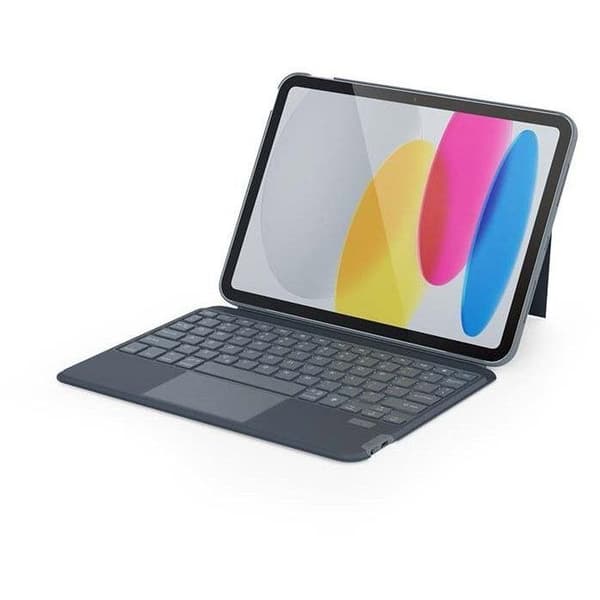 Epico-tangentbord med fodral för Apple iPad 10.2 - Engelska/grå