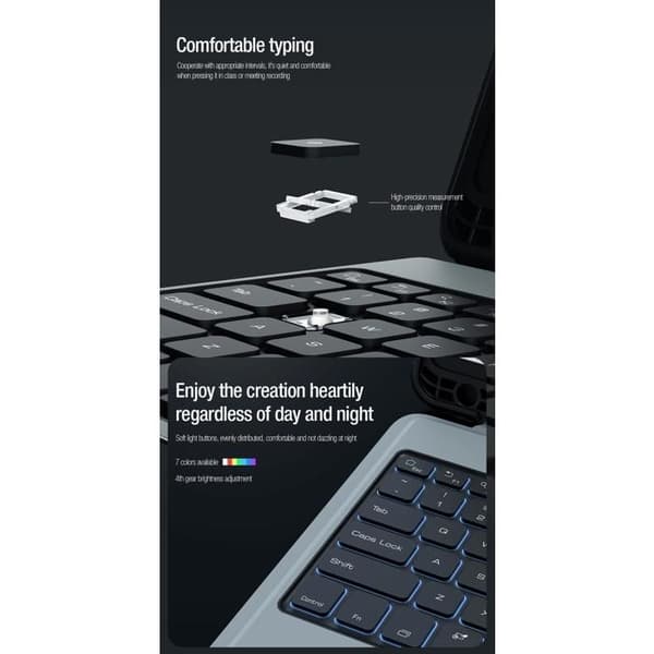 Nillkin Bumper Combo Tangentfall med skydd för Samsung Tab S9 Svart