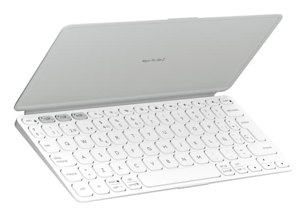 Logitech Keys-To-Go 2 - Tastatur - innebygd deksel - trådløs - Bluetooth LE - QWERTY - Spansk - blekgrå