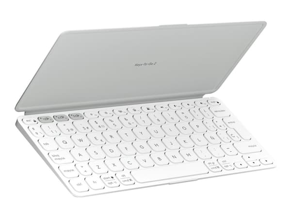 Logitech Keys-To-Go 2 - Tastatur - innebygd deksel - trådløs - Bluetooth LE - QWERTY - Spansk - blekgrå