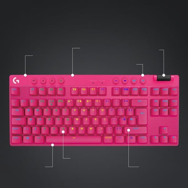 Logitech G PRO X TKL LIGHTSPEED Taktile, magenta - US INTL