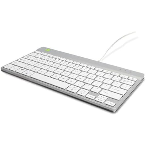 Kompakt Ergonomiskt Tangentbord - R-GO TOOLS - W128444811 - Trådad - QWERTY (US) - Vit Vit