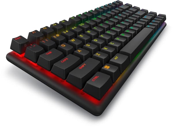 Alienware Pro Wireless Gaming Keyboard - Tangentbord - 75% - compact TKL - AlienFX per tangent RGB / 16,8 miljoner färger - trådlös - 2.4 GHz, Blueto