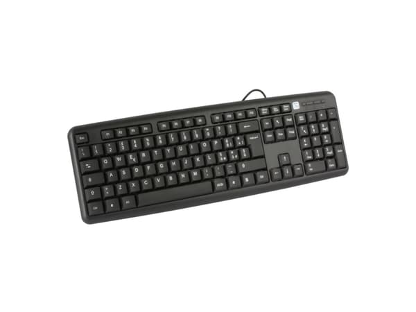 Techly IDATA 955-UBK, Fullstor (100 %), Kabel, USB, QWERTY, Svart