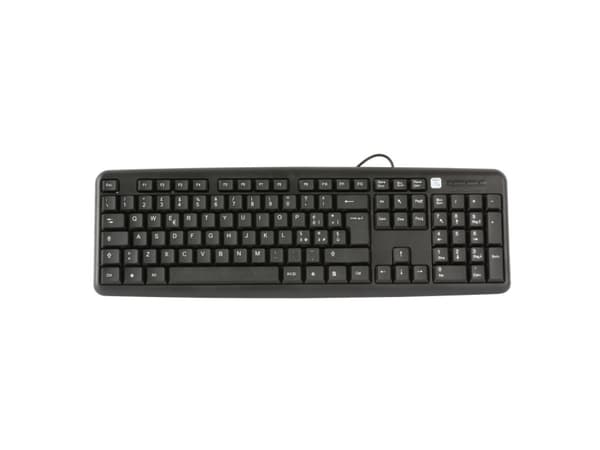 Techly IDATA 955-UBK, Fullstor (100 %), Kabel, USB, QWERTY, Svart