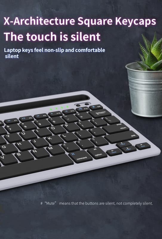 AOC KB701 Bluetooth Trådlöst Tangentbord med Laddning - Kompakt och Praktiskt För Mobil och Surfplatta