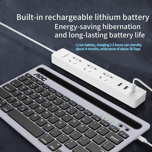 AOC KB701 Bluetooth Trådlöst Tangentbord med Laddning - Kompakt och Praktiskt För Mobil och Surfplatta