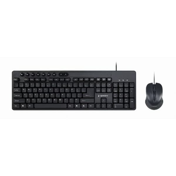 Tastatur og mus GEMBIRD KBS-UM-04 Sort Monochrome QWERTY Qwerty US Sort