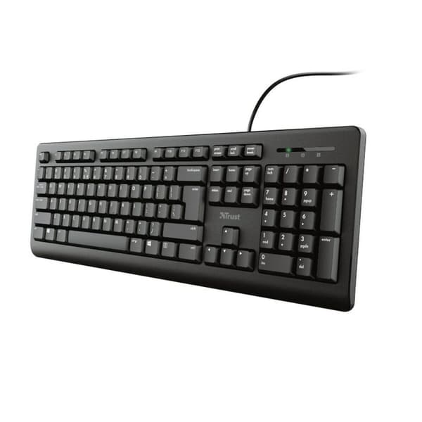 Tastatur Trust 23880 Sort Engelsk EEUU QWERTY Sort