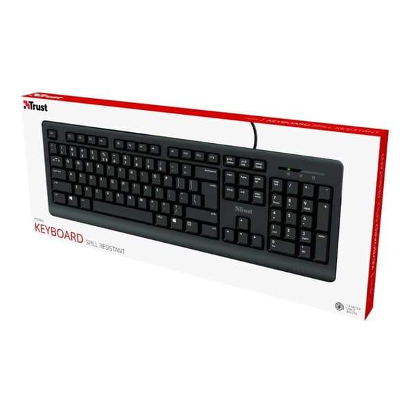 Tastatur Trust 23880 Sort Engelsk EEUU QWERTY