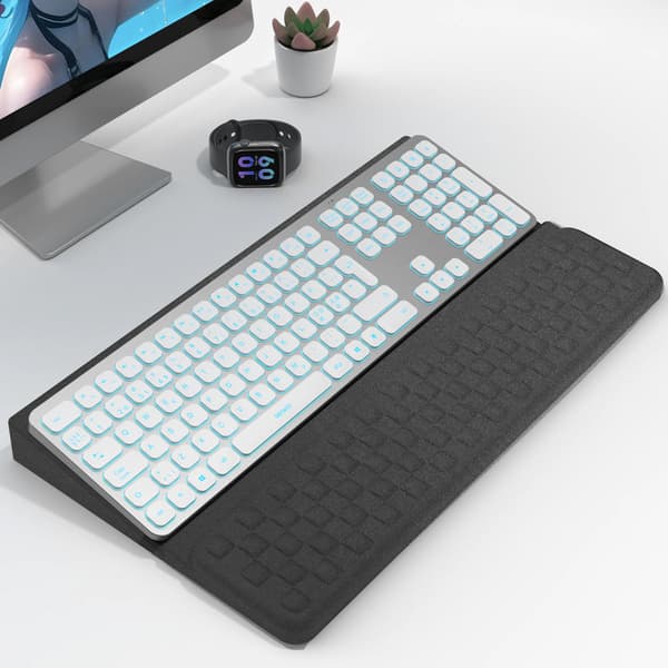 Ergonomiskt handledsstöd med tangentbordsställ – med memory foam och gel