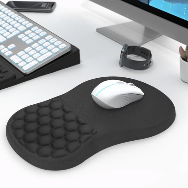 Ergonominen rannetuki hiirimatto - muistivaahto ja geeli