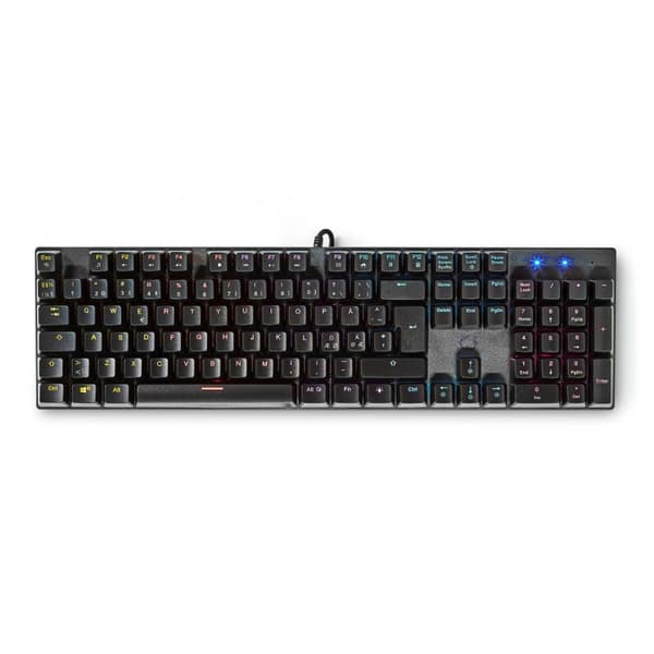 Nedis Pelinäppäimistö Langallinen | USB Type-A | Mekaaniset Avaimet | LED | QWERTY | ND Näppäinasettelu | USB Virta | Virtakaapelin pituus: 1.50 m | P