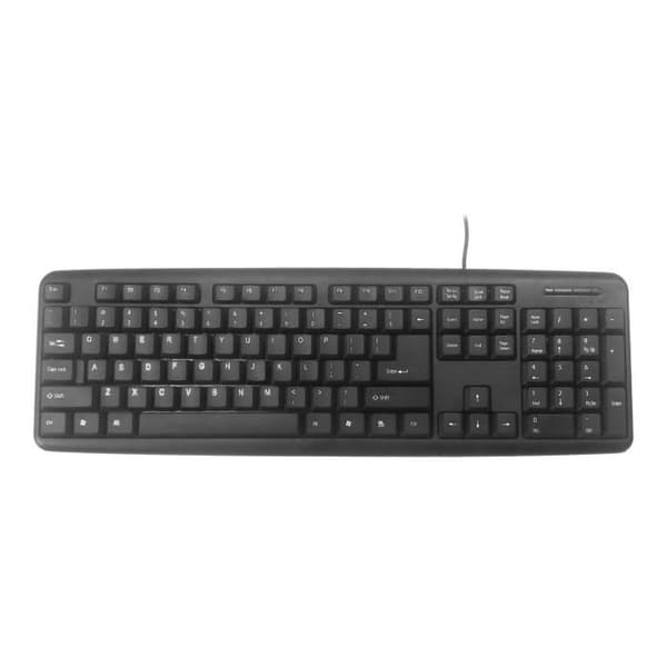 Gembird KB-U-103 USB-tangentbord - Svart - Tysta tangenter - Kabelanslutet