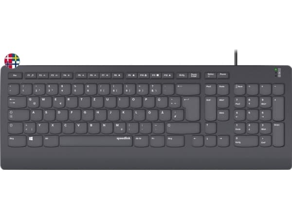 Speedlink tangentbord Hi-Genic Nordic (SL-640009-BK-NC)