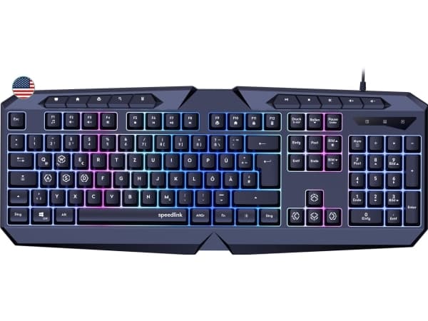 Speedlink keyboard Ludicium RGB Rainbow US (SL-670004-BK-US)