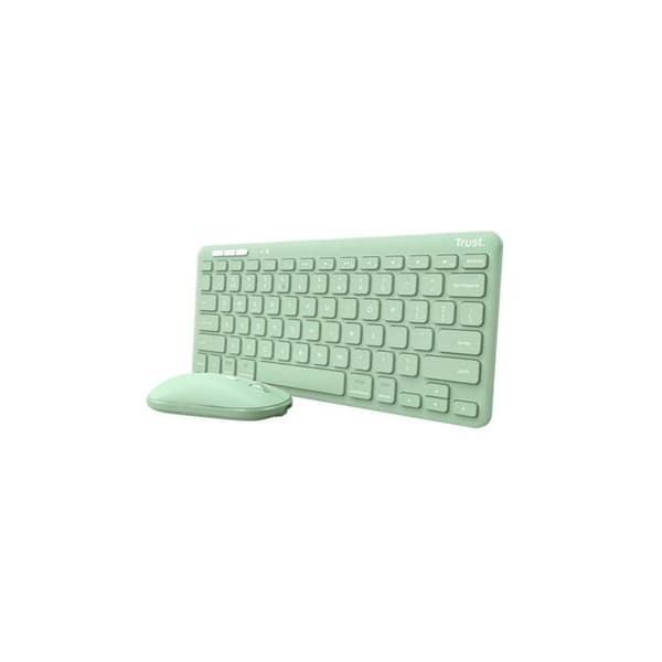 Trådlöst tangentbord och mus - LYRA - 24943 - Mini - QWERTY - Grön Grön