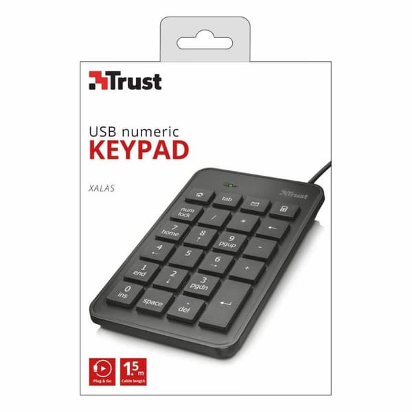 Numerisk tastatur Trust 22221 Sort