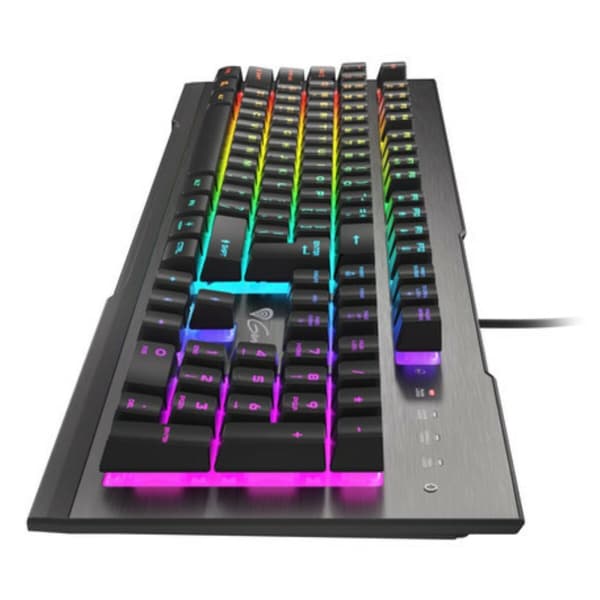 Gaming Tangentbord/ OR: Speltangentbord Genesis NKG-1621 Svart Aluminium Qwerty Spanska