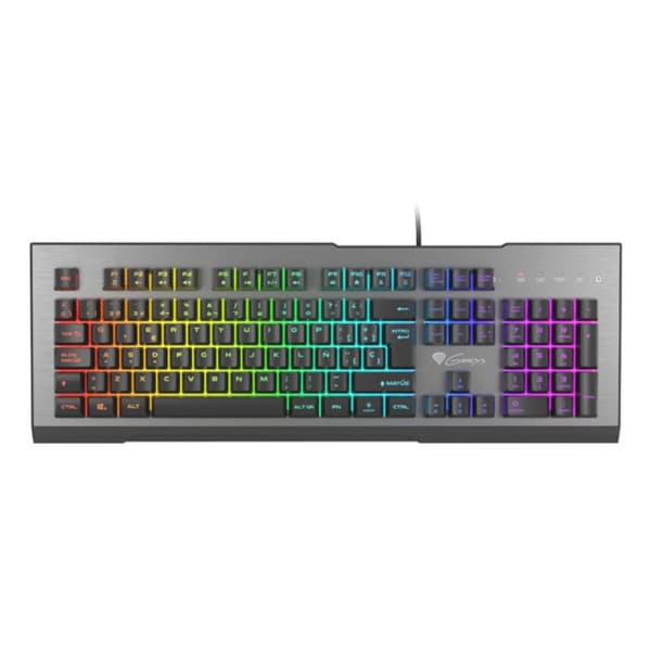 Gaming Tangentbord/ OR: Speltangentbord Genesis NKG-1621 Svart Aluminium Qwerty Spanska
