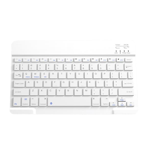 INF Trådløst Bluetooth-tastatur - 10-tommers genopladeligt Hvid