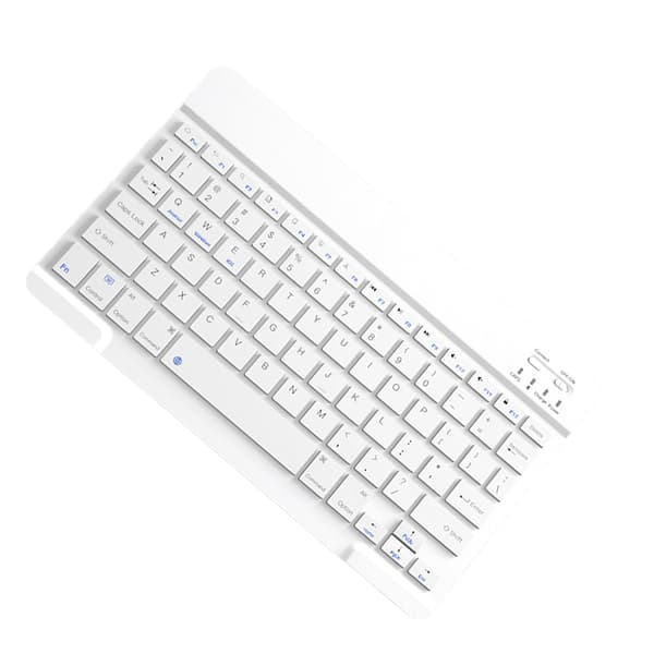 INF Trådløst Bluetooth-tastatur - 10-tommers genopladeligt Hvid