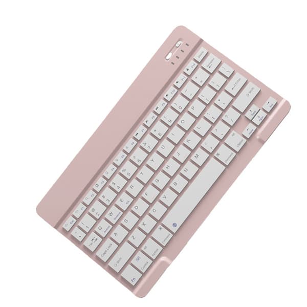 INF Trådløst Bluetooth-tastatur - 10-tommers genopladeligt Lyserød