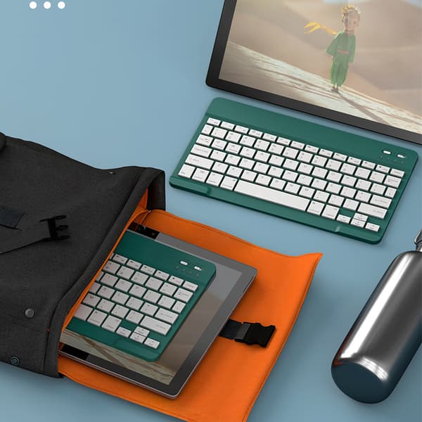 INF Trådløst Bluetooth-tastatur - 10-tommer genopladeligt - Mørkegrøn