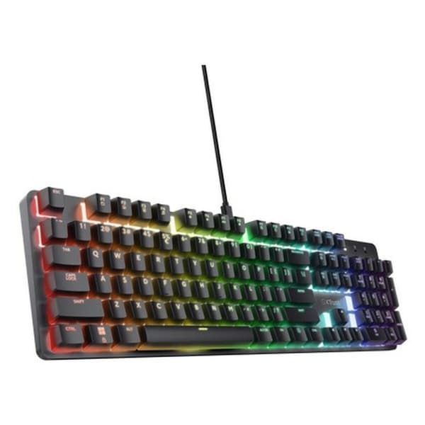 Gaming Tangentbord/ OR: Speltangentbord Trust GXT 871 Zora Svart Multicolour QWERTY Qwerty US