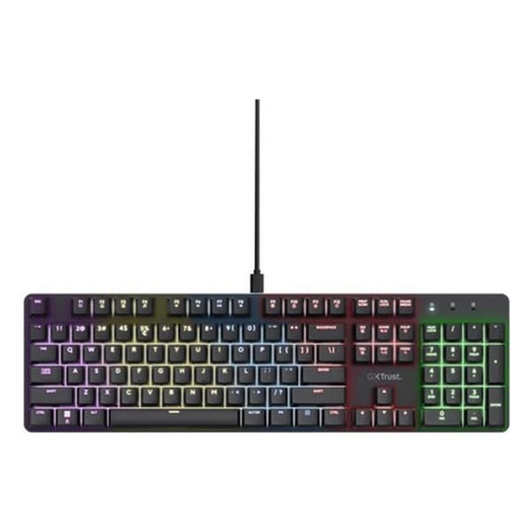 Gaming Tangentbord/ OR: Speltangentbord Trust GXT 871 Zora Svart Multicolour QWERTY Qwerty US