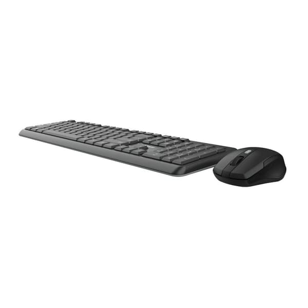 Tastatur og trådløs mus Trust TKM-350 Sort QWERTY