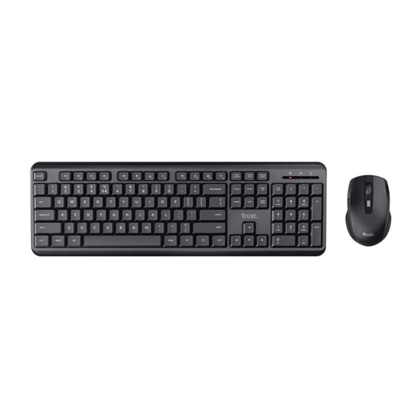 Tastatur og trådløs mus Trust TKM-350 Sort QWERTY