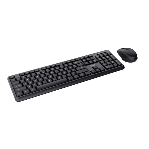Tastatur og trådløs mus Trust TKM-350 Sort QWERTY