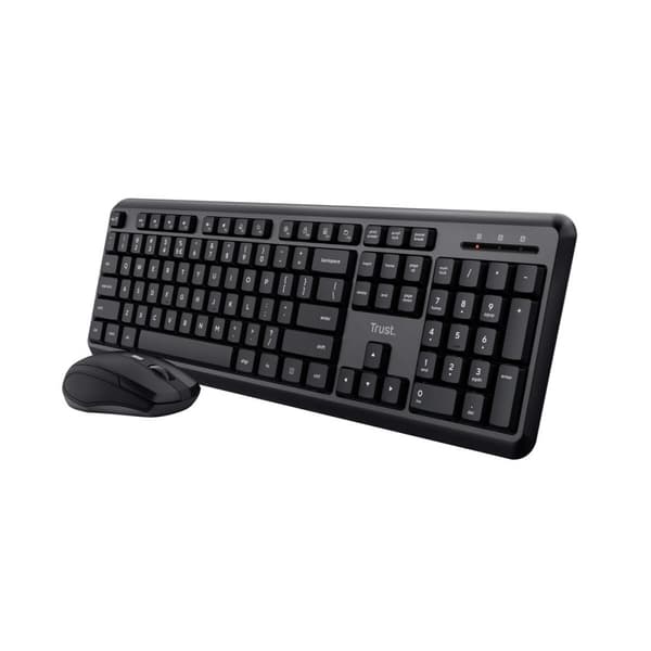 Tastatur og trådløs mus Trust TKM-350 Sort QWERTY