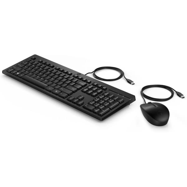 Näppäimistö ja hiiri HP 225 Musta Englantilainen QWERTY