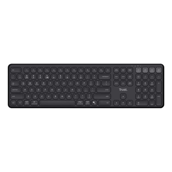 Trådløst tastatur Trust Vaiya Sort QWERTY Qwerty US