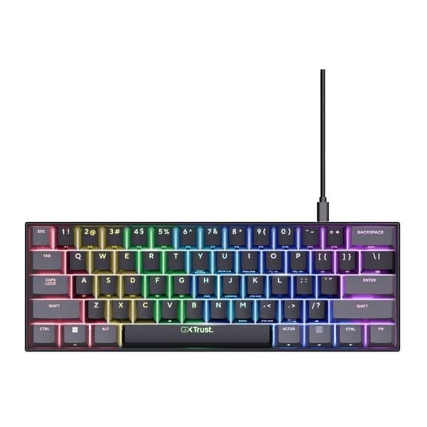 Gaming-tastatur Trust GXT 867 Acira Sort Multifarvet QWERTY Qwerty US