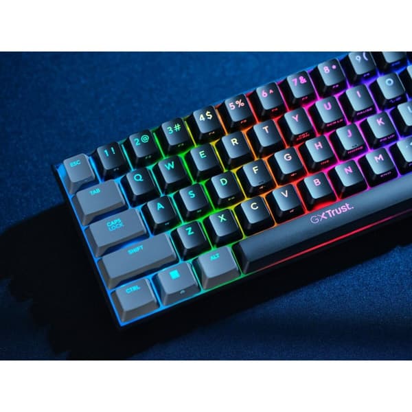 Gaming-tastatur Trust GXT 867 Acira Sort Multifarvet QWERTY Qwerty US