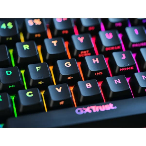 Gaming-tastatur Trust GXT 867 Acira Sort Multifarvet QWERTY Qwerty US