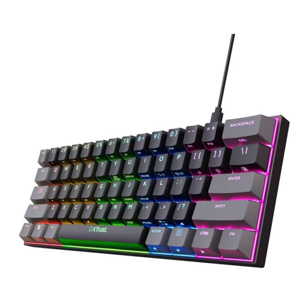 Gaming-tastatur Trust GXT 867 Acira Sort Multifarvet QWERTY Qwerty US