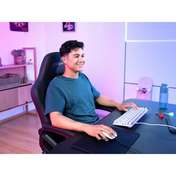 Gaming Tangentbord/ OR: Speltangentbord Trust GXT 833W THADO Vit Multicolour QWERTY Qwerty US
