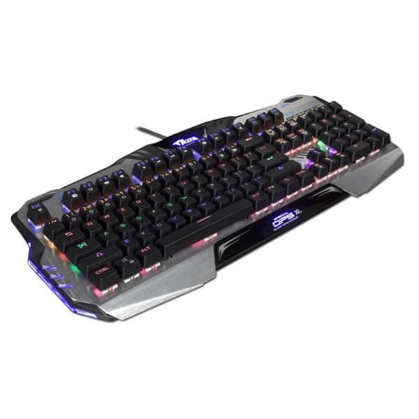 E-BLUE Mazer Mechanical 729 tangentbord, spel, svart, trådbunden (USB), USA, mekanisk, belyst, blå switchar Svart