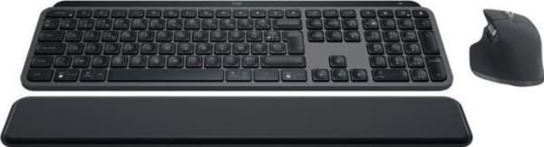 Logitech MX Keys S Combo - Tastatur- og mussett - bakbelysning - trådløs - Bluetooth LE - AZERTY - Fransk - tastsvitsj: Scissor-Key - grafitt - med P