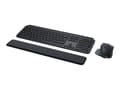 Miniatyrbilde 1 av 5: Logitech MX Keys S Combo - Tastatur- og mussett - bakbelysning - trådløs - Bluetooth LE - AZERTY - Fransk - tastsvitsj: Scissor-Key - grafitt - med P