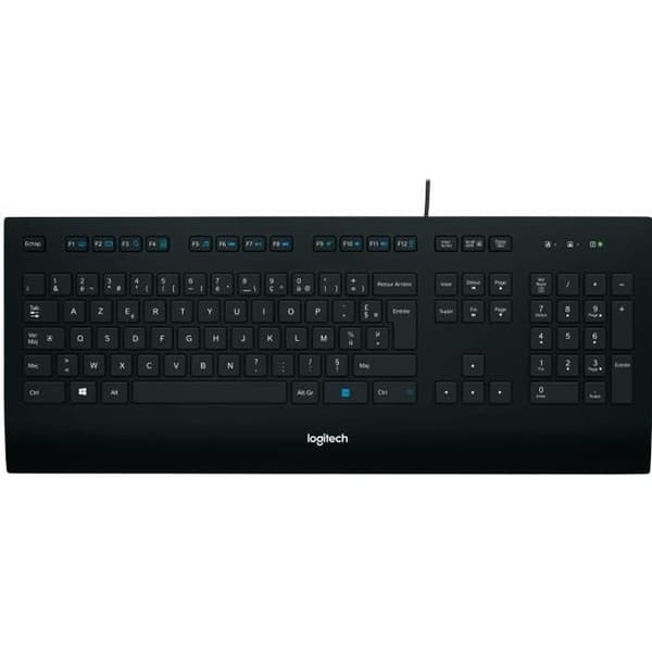 Tangentbord - Trådbundet - Logitech - K280E -AZERTY - Svart