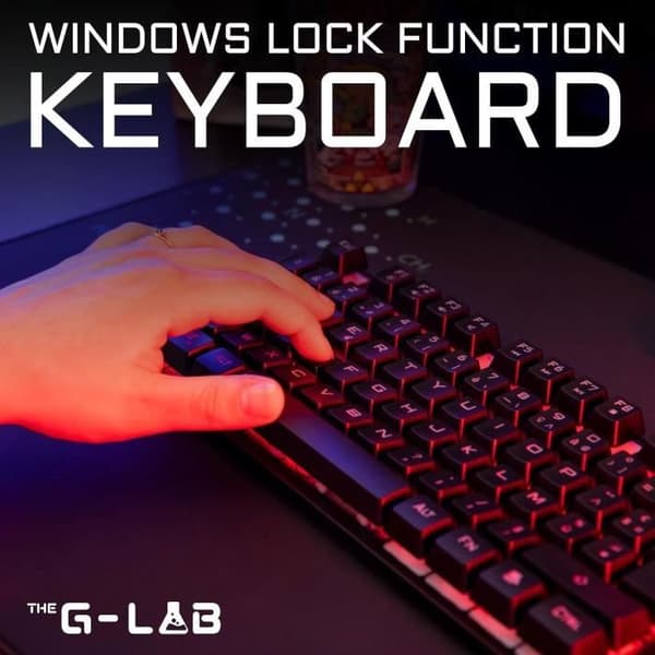 Gaming Tangentbord - Membran RGB - THE G-LAB - KEYZ-CAESIUM/FR - FR Layout - 12 genvägar - 19 anti-ghosting tangenter