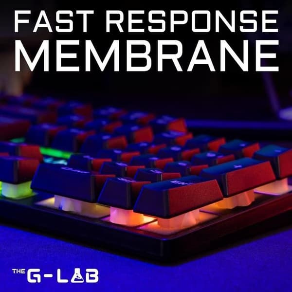 Gaming Tangentbord - Membran RGB - THE G-LAB - KEYZ-CAESIUM/FR - FR Layout - 12 genvägar - 19 anti-ghosting tangenter