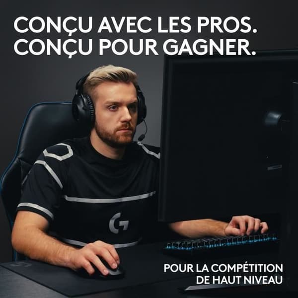 Speltangentbord - Trådlöst - Logitech G - G Pro X TKL Lightspeed - Retroeclaire - AZERTY - Svart