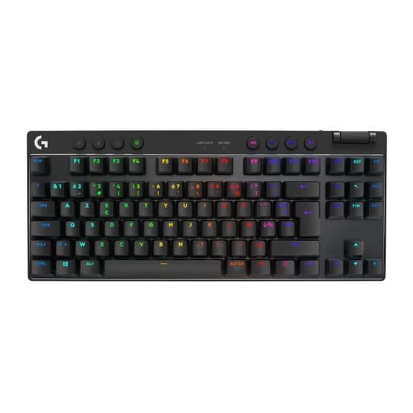 Speltangentbord - Trådlöst - Logitech G - G Pro X TKL Lightspeed - Retroeclaire - AZERTY - Svart Svart