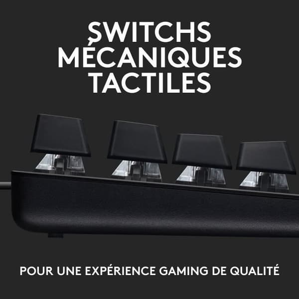 Speltangentbord - Kabelanslutet - Logitech G - G413 SE - Stor storlek - Mekaniskt - AZERTY - Svart